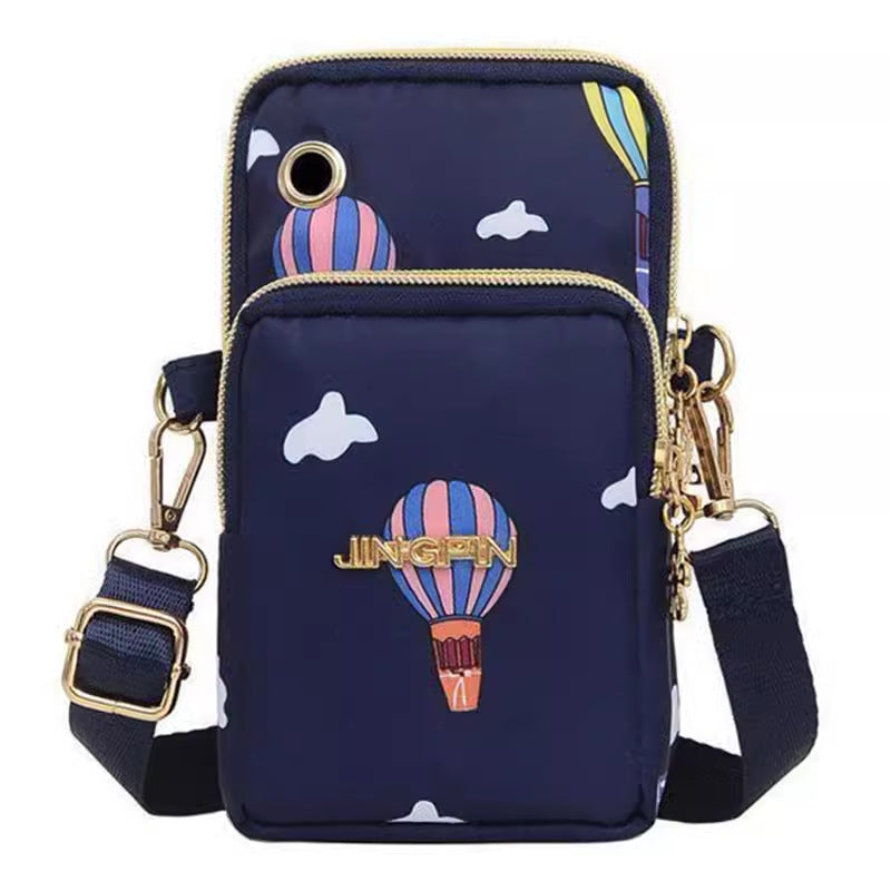 Vertical Mobile Phone Bag Nylon Small Cloth Bag Single Shoulder